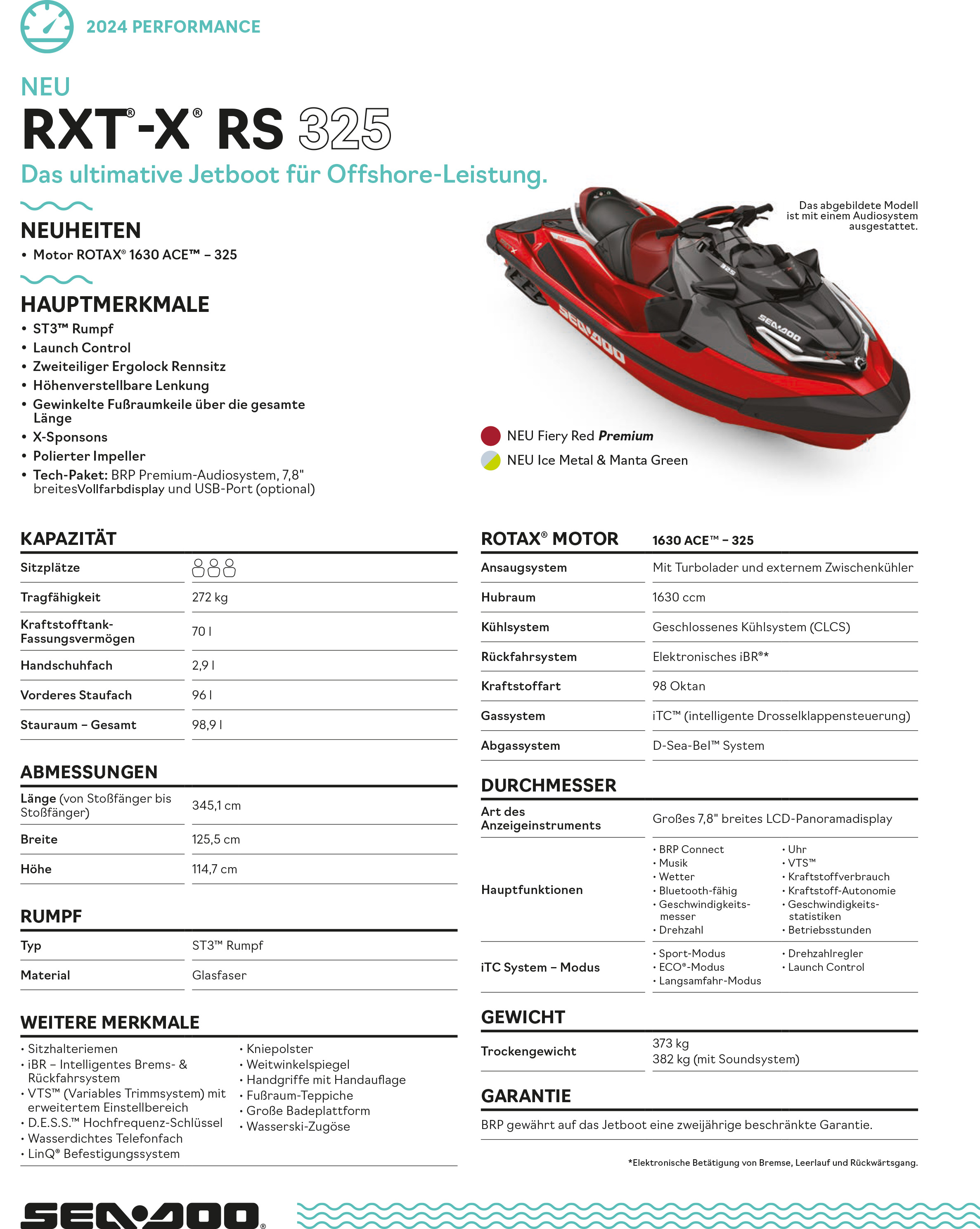 2024 BRP SEADOO RXTX RS 325 Watzinger Power